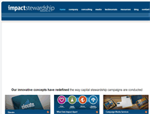 Tablet Screenshot of impactstewardship.com